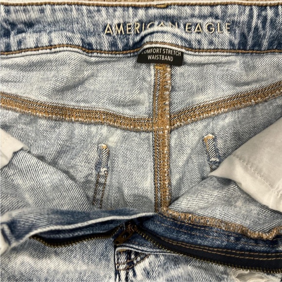 American Eagle Outfitters Blue Tomgirl Distressed Jean Shorts - Picture 3 of 5